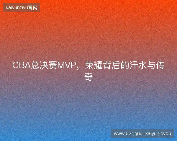 CBA总决赛MVP，荣耀背后的汗水与传奇